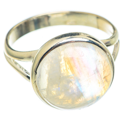 Rainbow Moonstone Rings handcrafted by Ana Silver Co - RING69543