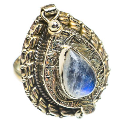 Rainbow Moonstone Rings handcrafted by Ana Silver Co - RING69552
