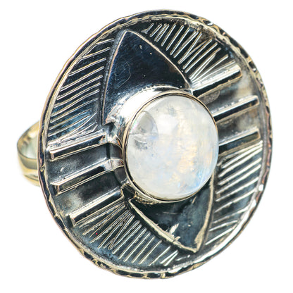 Rainbow Moonstone Rings handcrafted by Ana Silver Co - RING69553