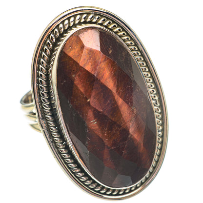 Red Tiger Iron Rings handcrafted by Ana Silver Co - RING69571
