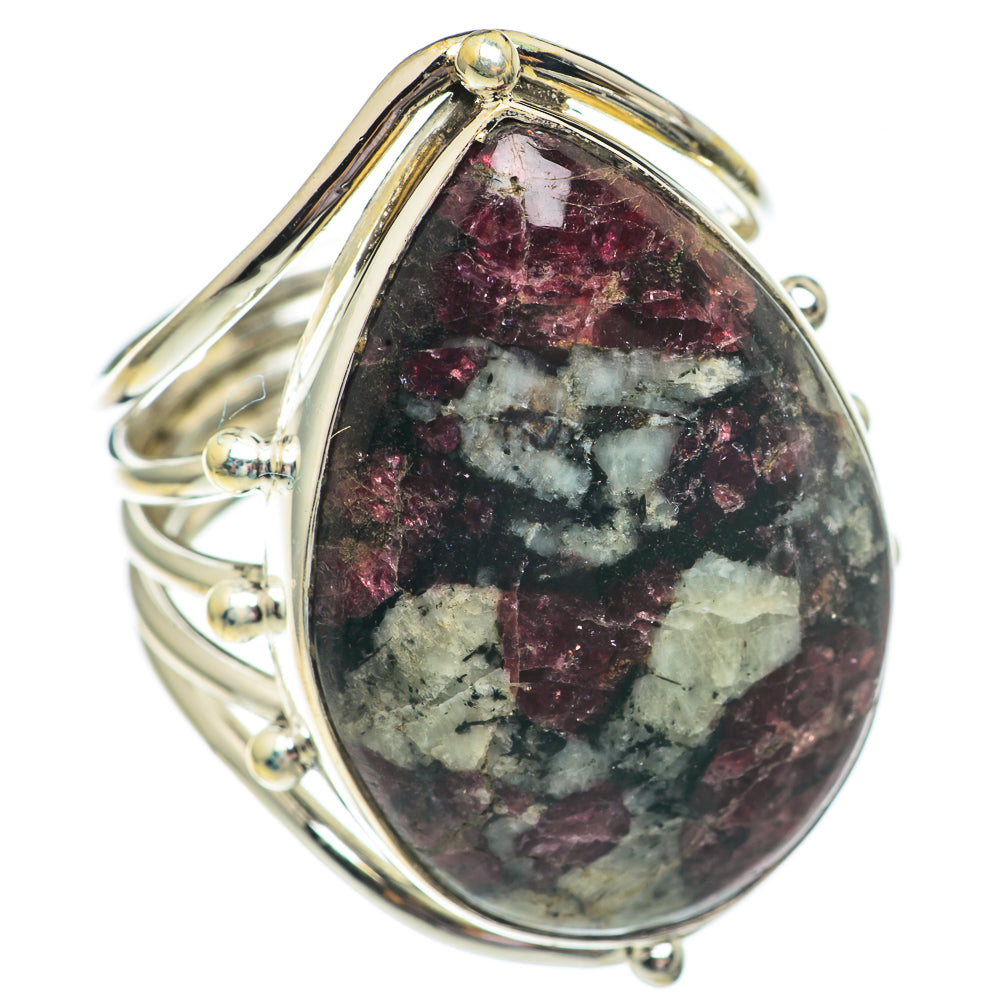 Russian Eudialyte Rings handcrafted by Ana Silver Co - RING69577
