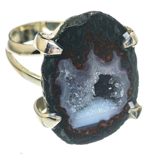Coconut Geode Druzy Rings handcrafted by Ana Silver Co - RING69584