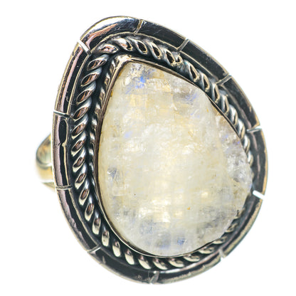 Rainbow Moonstone Rings handcrafted by Ana Silver Co - RING69591