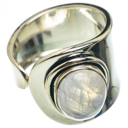 Rainbow Moonstone Rings handcrafted by Ana Silver Co - RING69632