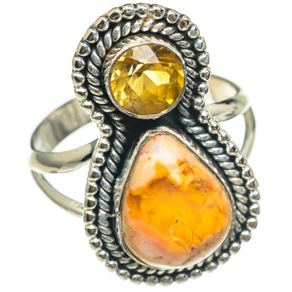 Mexican Fire Opal Rings handcrafted by Ana Silver Co - RING69640