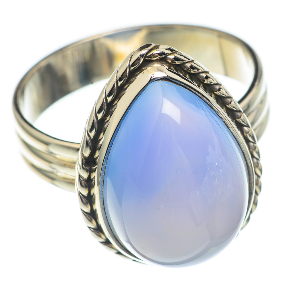 Aqua Chalcedony Rings handcrafted by Ana Silver Co - RING69646
