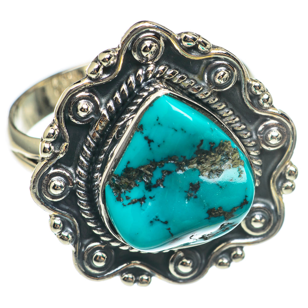 Tibetan Turquoise Rings handcrafted by Ana Silver Co - RING69652