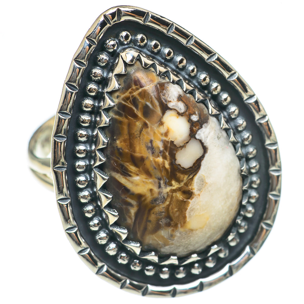 Peanut Wood Jasper Rings handcrafted by Ana Silver Co - RING69656