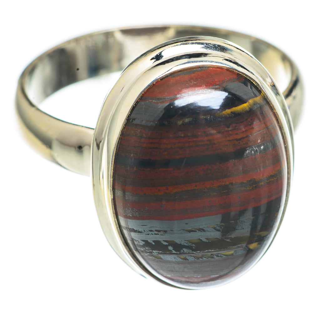 Red Tiger Iron Rings handcrafted by Ana Silver Co - RING69657