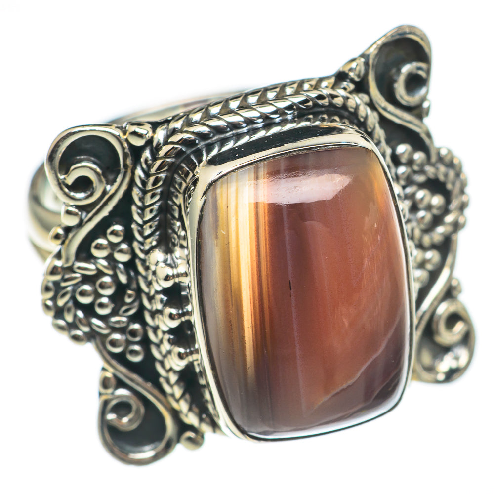 Botswana Agate Rings handcrafted by Ana Silver Co - RING69658