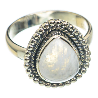 Rainbow Moonstone Rings handcrafted by Ana Silver Co - RING69682