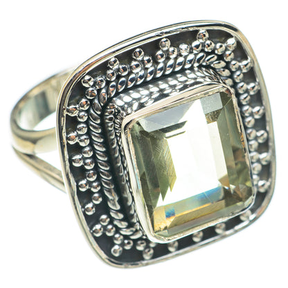 Green Amethyst Rings handcrafted by Ana Silver Co - RING69734