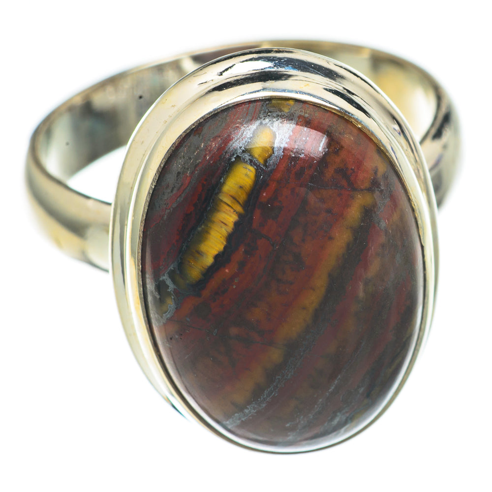 Red Tiger Iron Rings handcrafted by Ana Silver Co - RING69738
