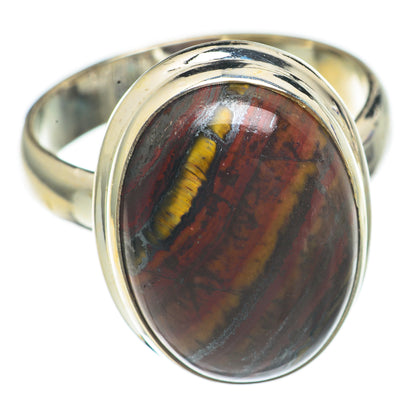 Red Tiger Iron Rings handcrafted by Ana Silver Co - RING69738