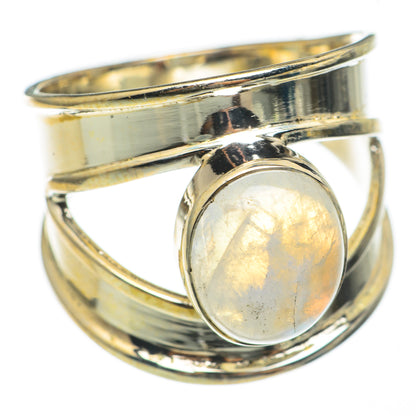 Rainbow Moonstone Rings handcrafted by Ana Silver Co - RING69756