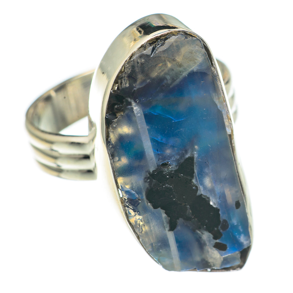 Rainbow Moonstone Rings handcrafted by Ana Silver Co - RING69759