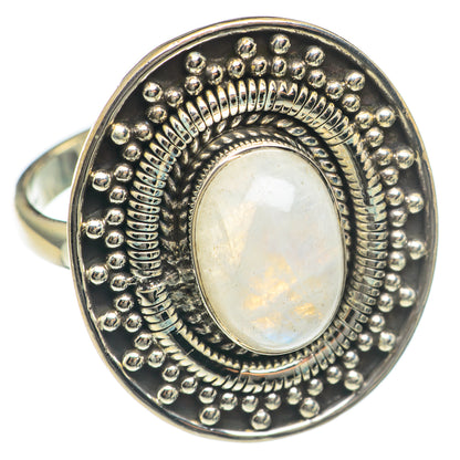 Rainbow Moonstone Rings handcrafted by Ana Silver Co - RING69760