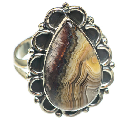 Laguna Lace Agate Rings handcrafted by Ana Silver Co - RING69775