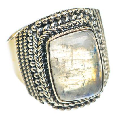 Rainbow Moonstone Rings handcrafted by Ana Silver Co - RING69795