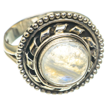 Rainbow Moonstone Rings handcrafted by Ana Silver Co - RING69797