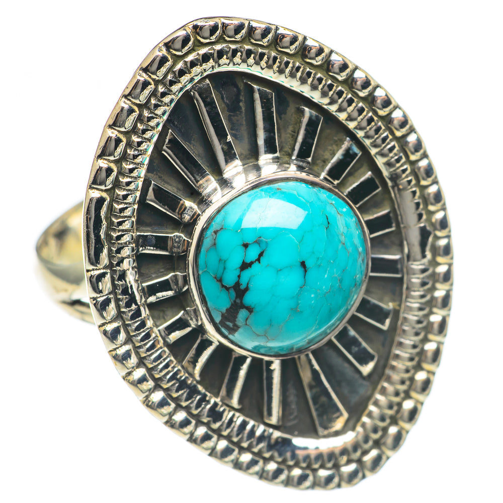 Tibetan Turquoise Rings handcrafted by Ana Silver Co - RING69814