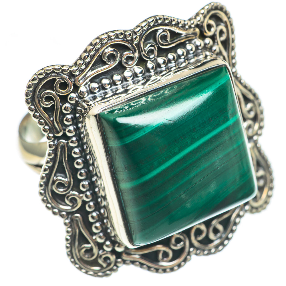 Malachite Rings handcrafted by Ana Silver Co - RING69821