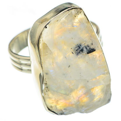 Rainbow Moonstone Rings handcrafted by Ana Silver Co - RING69844