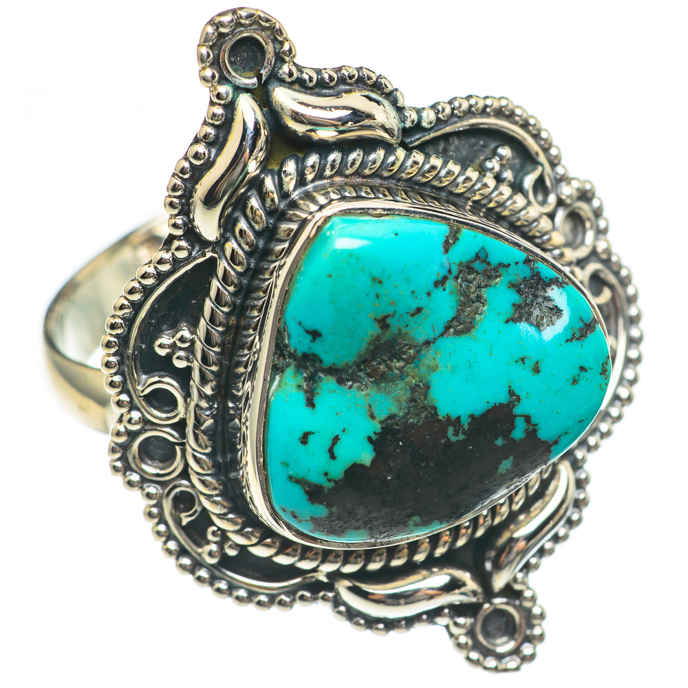 Tibetan Turquoise Rings handcrafted by Ana Silver Co - RING69855