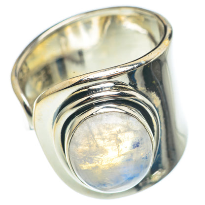 Rainbow Moonstone Rings handcrafted by Ana Silver Co - RING69884