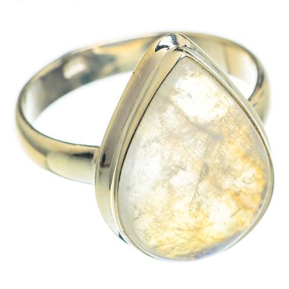 Rainbow Moonstone Rings handcrafted by Ana Silver Co - RING69885