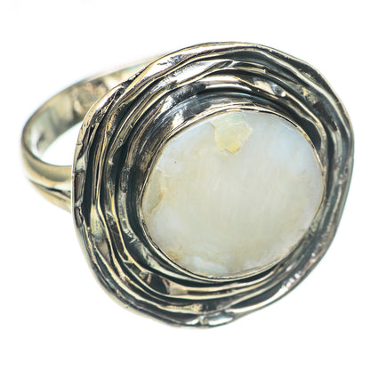 Rainbow Moonstone Rings handcrafted by Ana Silver Co - RING69887