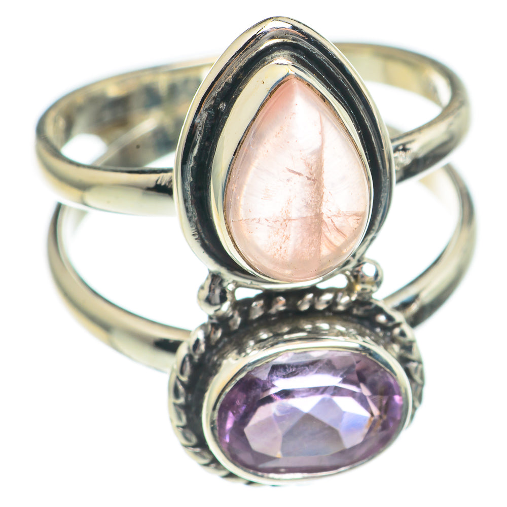 Rose Quartz Rings handcrafted by Ana Silver Co - RING69889