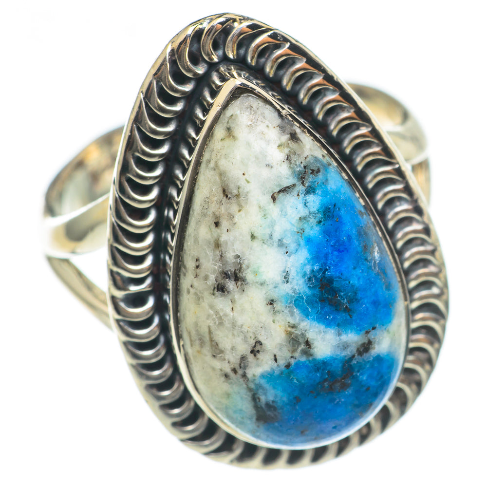 K2 Blue Azurite Rings handcrafted by Ana Silver Co - RING69895