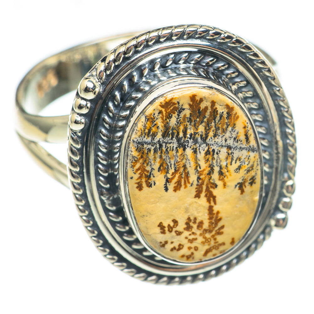 Germany Psilomelane Dendrite Rings handcrafted by Ana Silver Co - RING69905