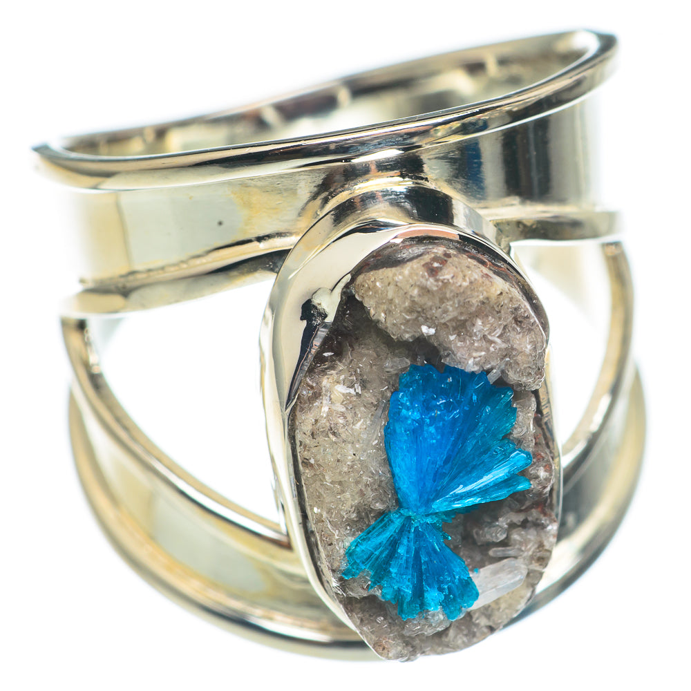 Cavansite Crystal Rings handcrafted by Ana Silver Co - RING69917