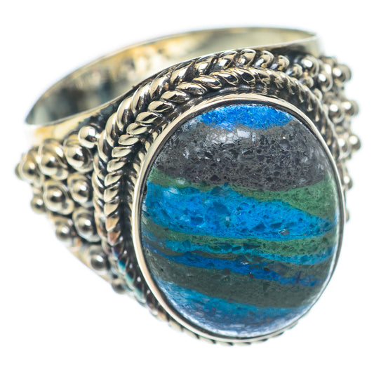 Rainbow Calsilica Rings handcrafted by Ana Silver Co - RING69920