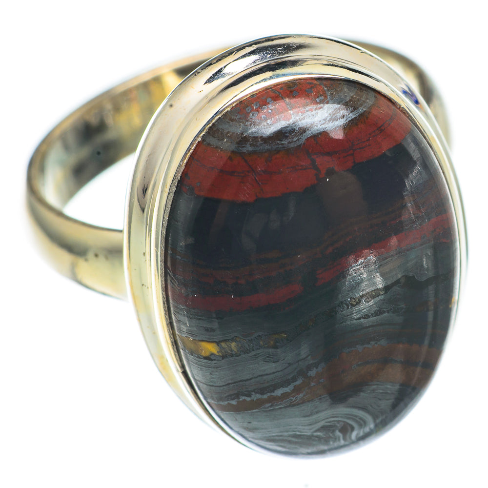 Red Tiger Iron Rings handcrafted by Ana Silver Co - RING69927