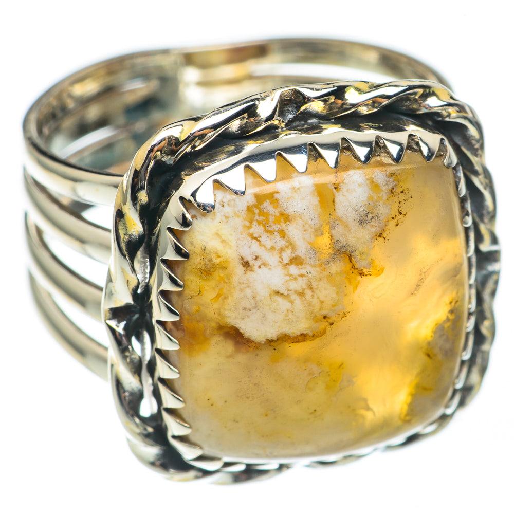 Plume Agate Rings handcrafted by Ana Silver Co - RING69931