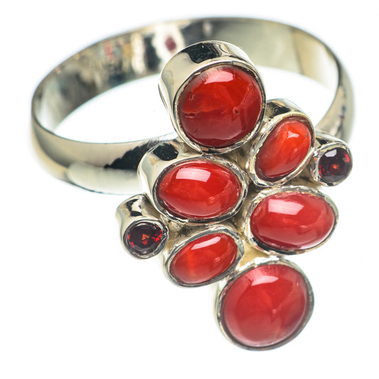 Red Onyx Rings handcrafted by Ana Silver Co - RING69937