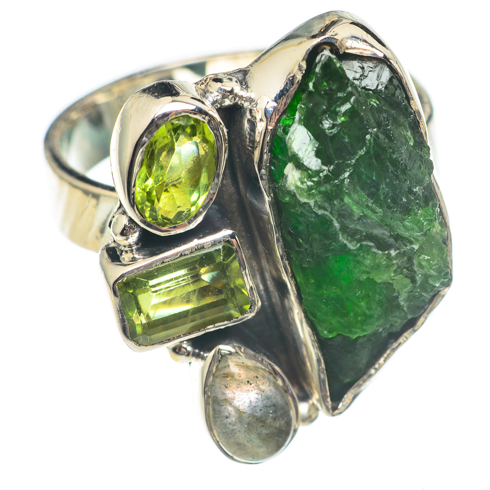 Green Tourmaline Rings handcrafted by Ana Silver Co - RING69991