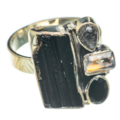 Black Tourmaline Rings handcrafted by Ana Silver Co - RING70008