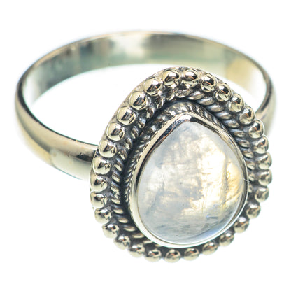 Rainbow Moonstone Rings handcrafted by Ana Silver Co - RING70010