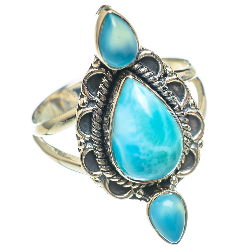 Larimar Rings handcrafted by Ana Silver Co - RING70020