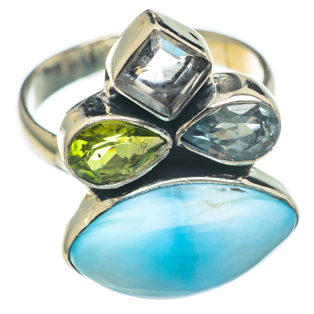 Larimar Rings handcrafted by Ana Silver Co - RING70023