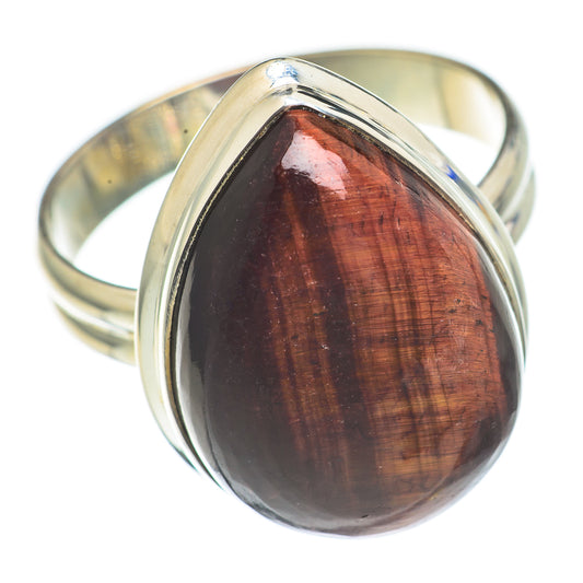 Red Tiger Eye Rings handcrafted by Ana Silver Co - RING70030