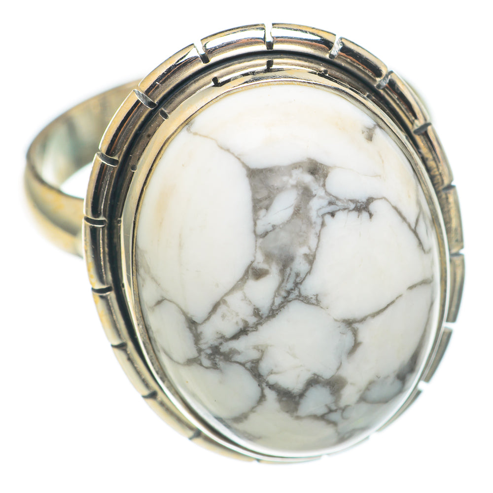 Howlite Rings handcrafted by Ana Silver Co - RING70048