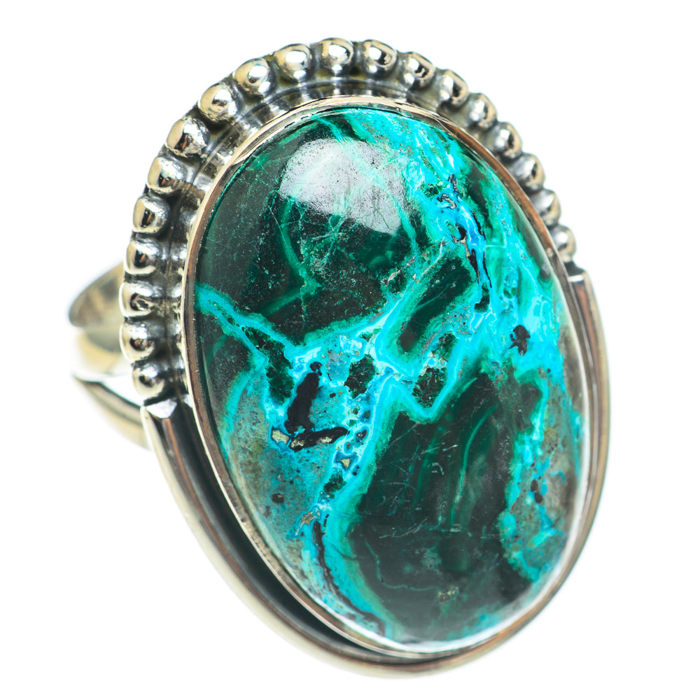 Malachite In Chrysocolla Rings handcrafted by Ana Silver Co - RING70049