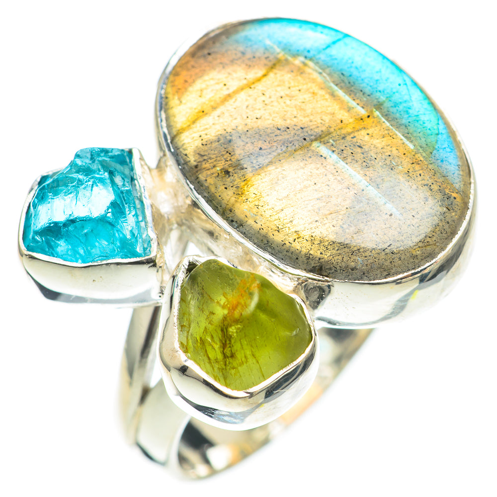 Labradorite Rings handcrafted by Ana Silver Co - RING70054