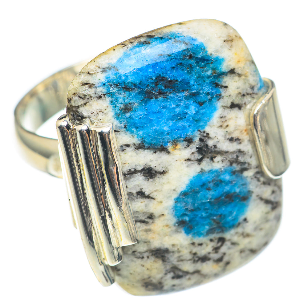 K2 Blue Azurite Rings handcrafted by Ana Silver Co - RING70059