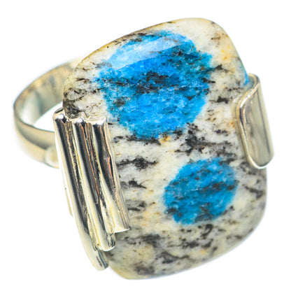 K2 Blue Azurite Rings handcrafted by Ana Silver Co - RING70059